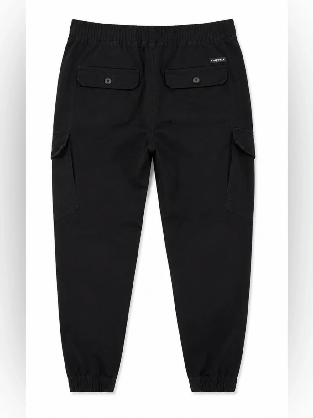 Airwalk Black Cargo Drawstring Jogger Pants Mens Stretch Utility Streetwear XL